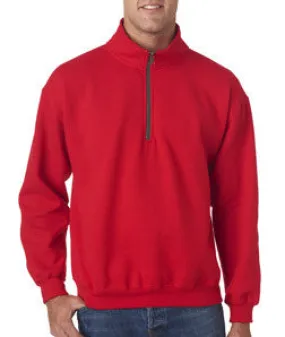 18800 Gildan Adult Heavy BlendVintage 1/4-Zip Cadet Collar Sweatshirt Red