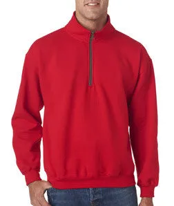 18800 Gildan Adult Heavy BlendVintage 1/4-Zip Cadet Collar Sweatshirt Red