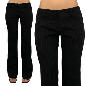 2000s Low Rise Pinstripe Trousers (S)