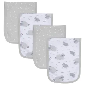 4-Pack Baby Neutral Lamb Terry Burpcloths