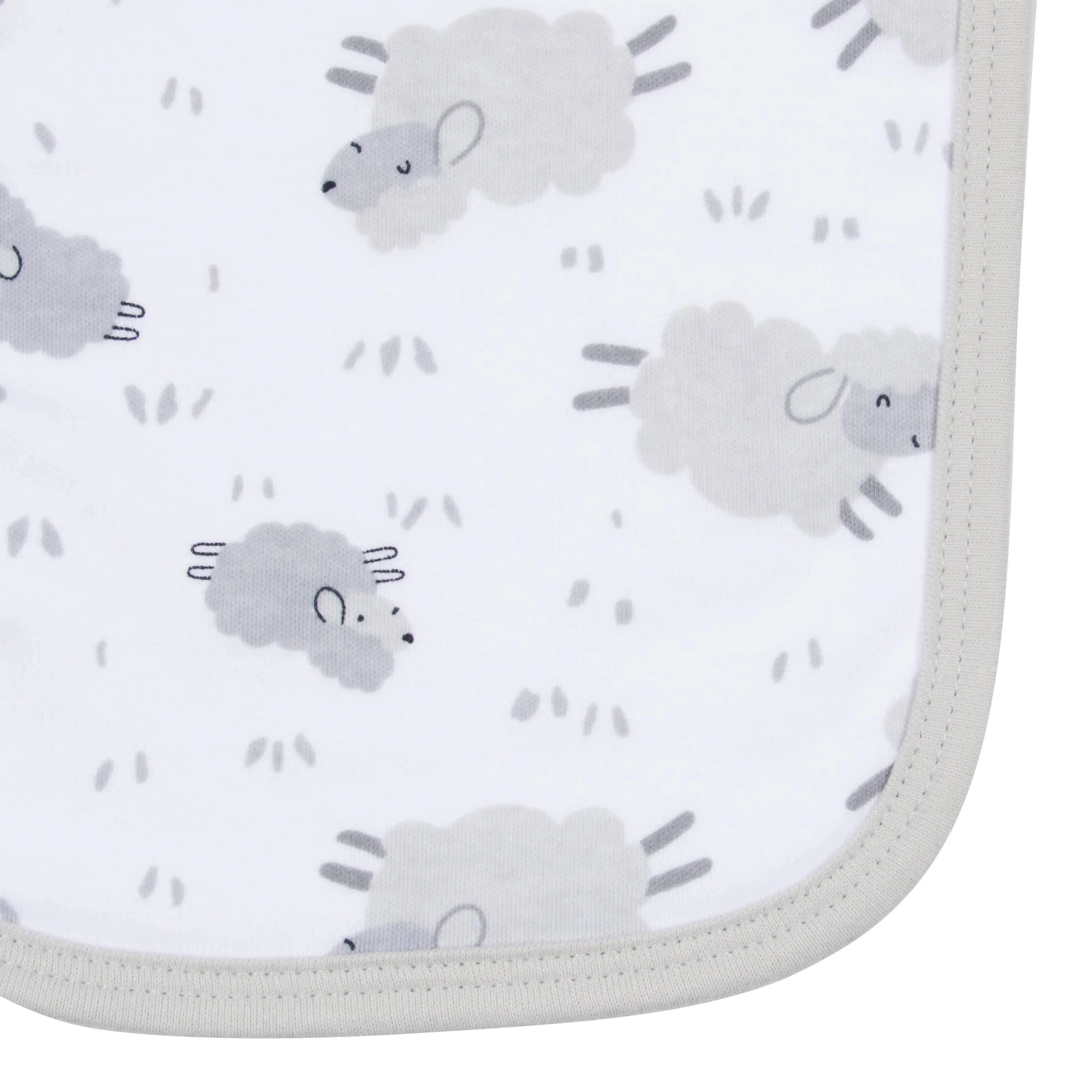 4-Pack Baby Neutral Lamb Terry Burpcloths