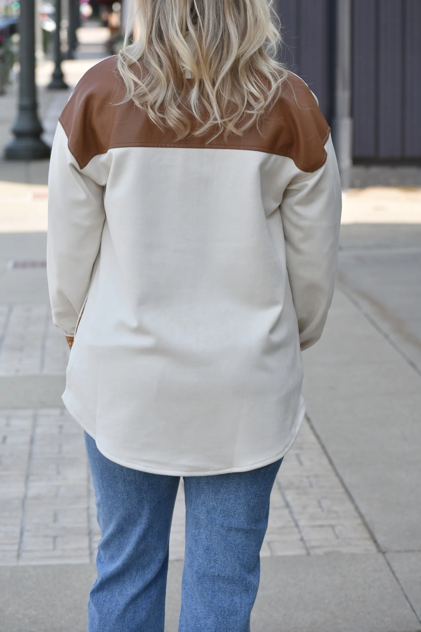 Alford Faux Leather Pocket Shacket