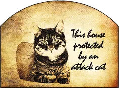 Attack Cat Garden Sign