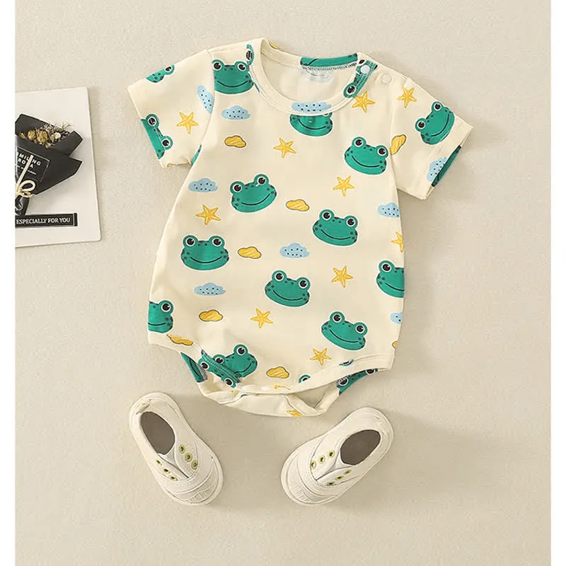 Baby Frog Starfish Crew Neck Bodysuit