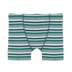 Bamboo Boxer Brief - Stormy Sea Stripe