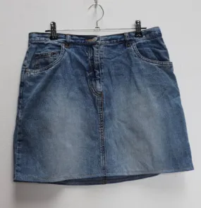 Blue Denim Mini-Skirt - M