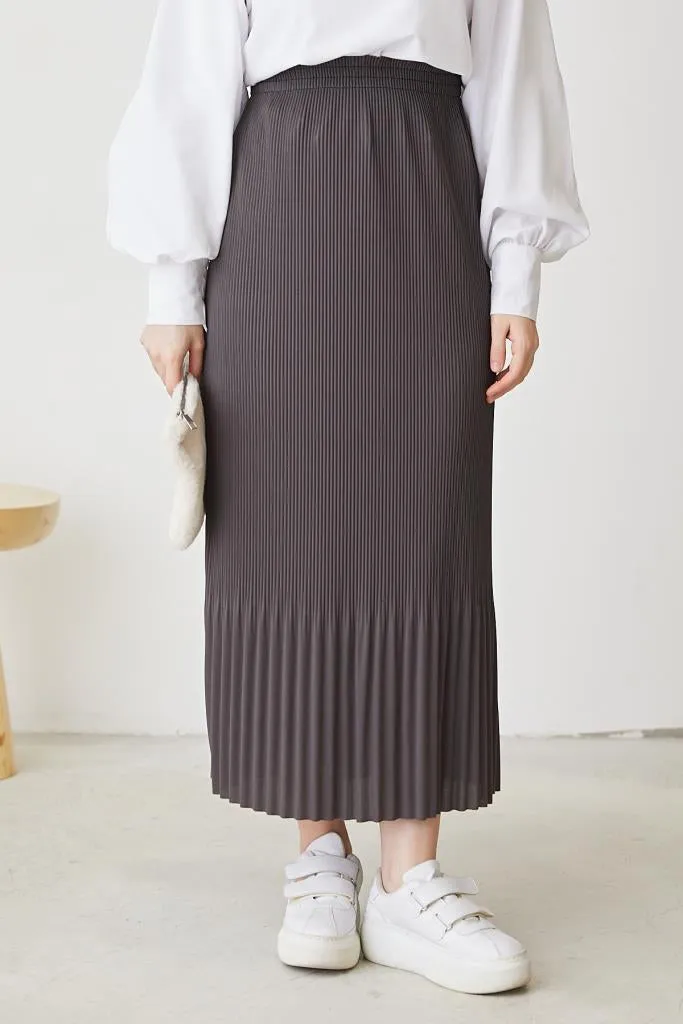 BNG Women - Pleated Hijab Skirt Anthracite - Clermont
