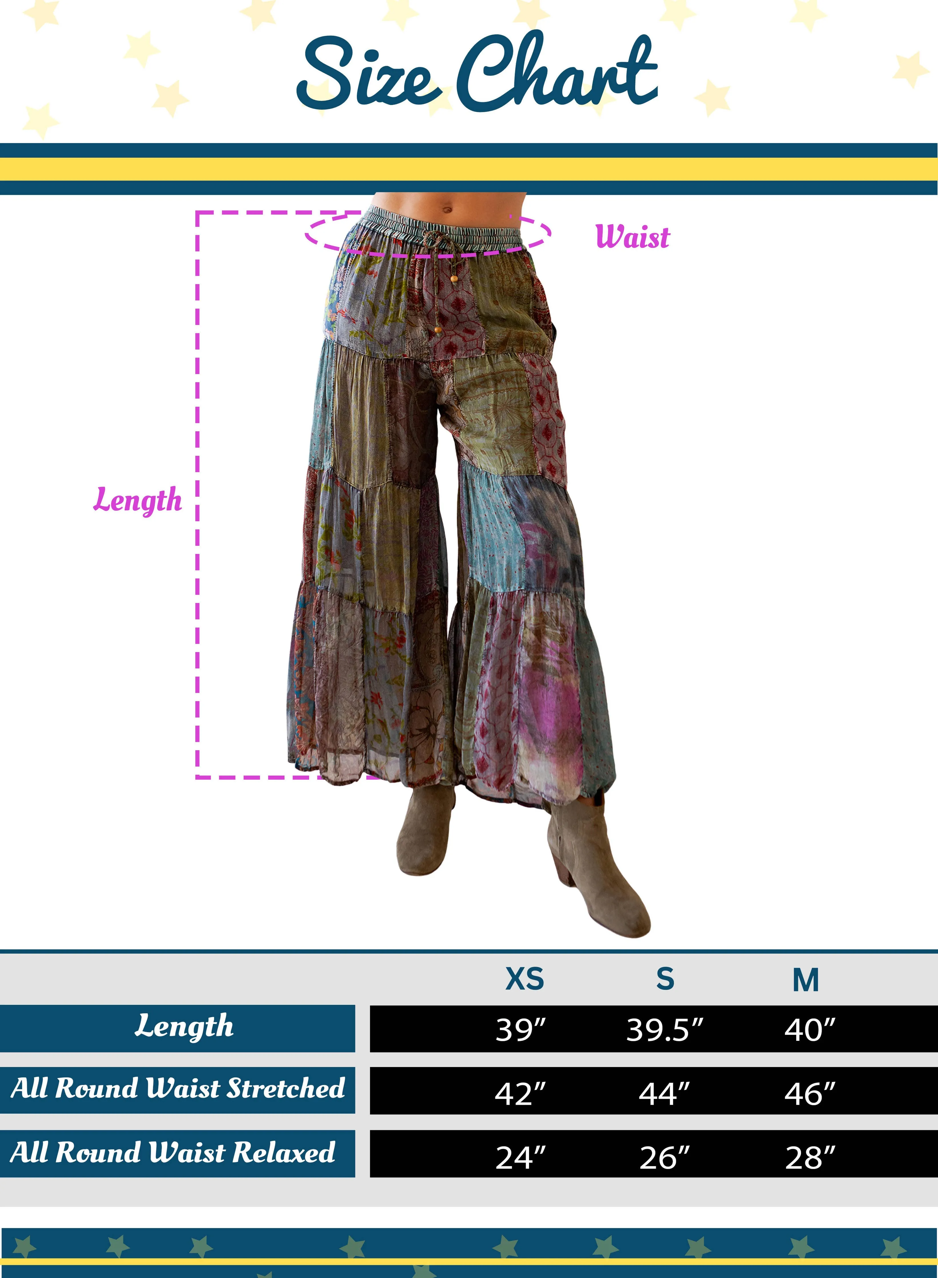 Boho Flared Patchwork Pants