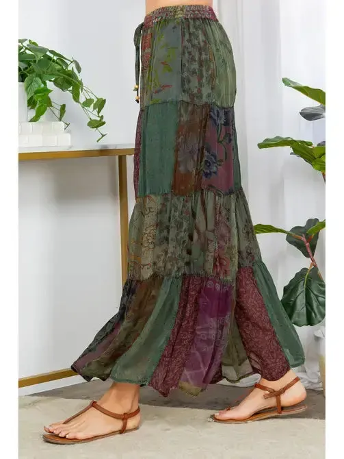 Boho Flared Patchwork Pants
