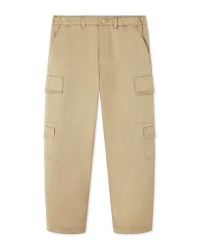 Boys Beige Cargo Pant