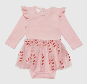 Candy Cane Tutu Bodysuit