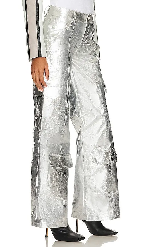 Deadwood Prowress Cargo Pants in Metallic Silver