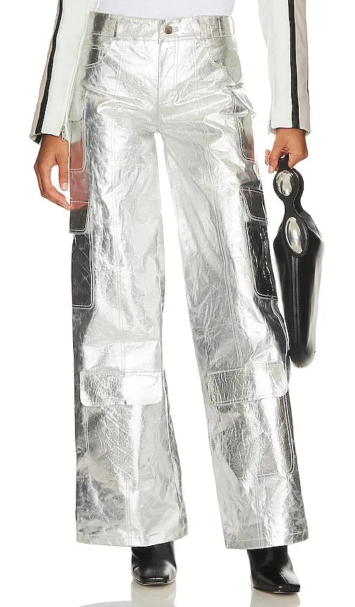 Deadwood Prowress Cargo Pants in Metallic Silver