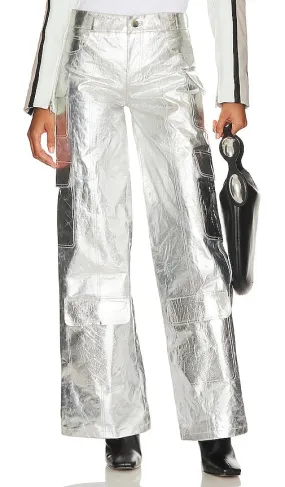 Deadwood Prowress Cargo Pants in Metallic Silver