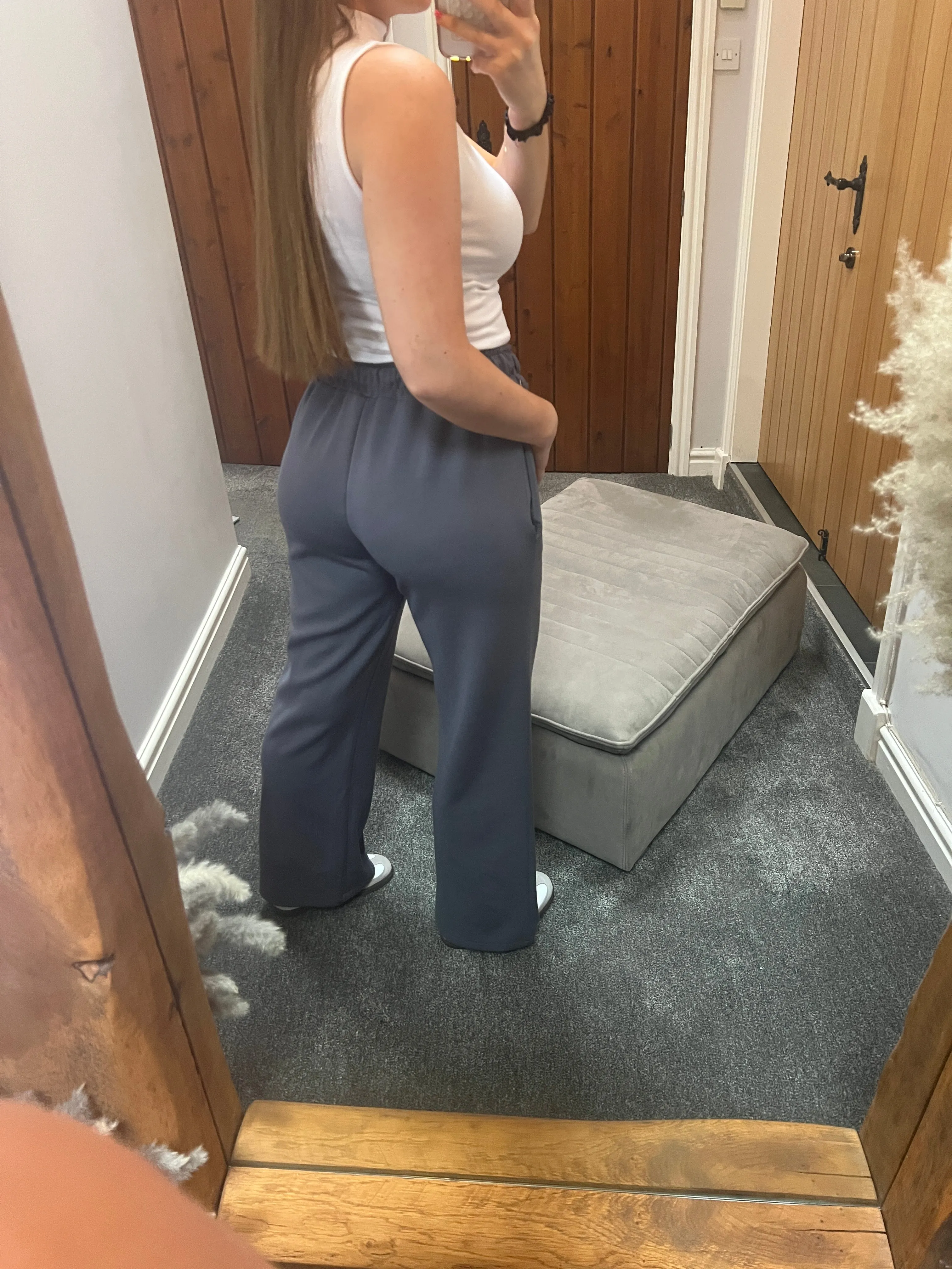 Deep Blue Wide Leg Joggers