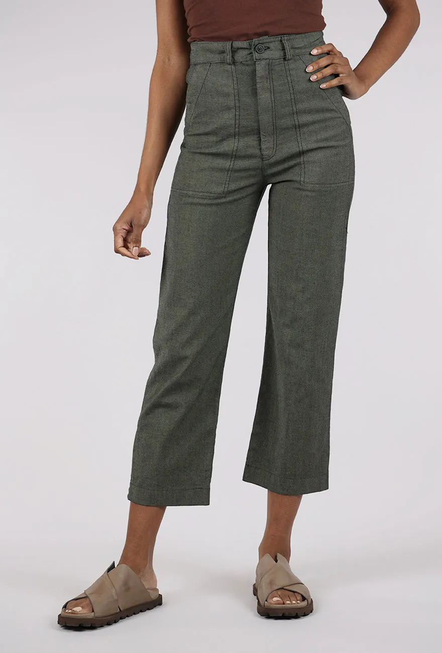Denim Boiler Pant, Khaki