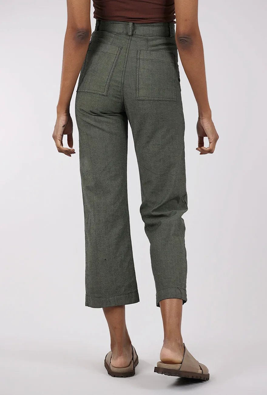 Denim Boiler Pant, Khaki