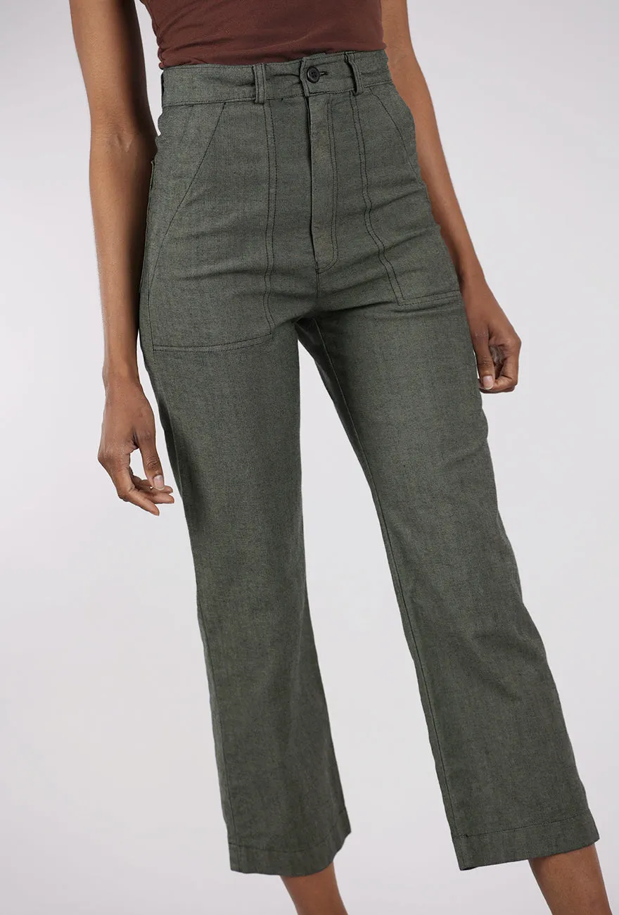 Denim Boiler Pant, Khaki