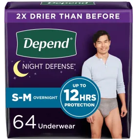 Depend Night Defense Adult Incontinence Underwear for Men - Choose Your Size