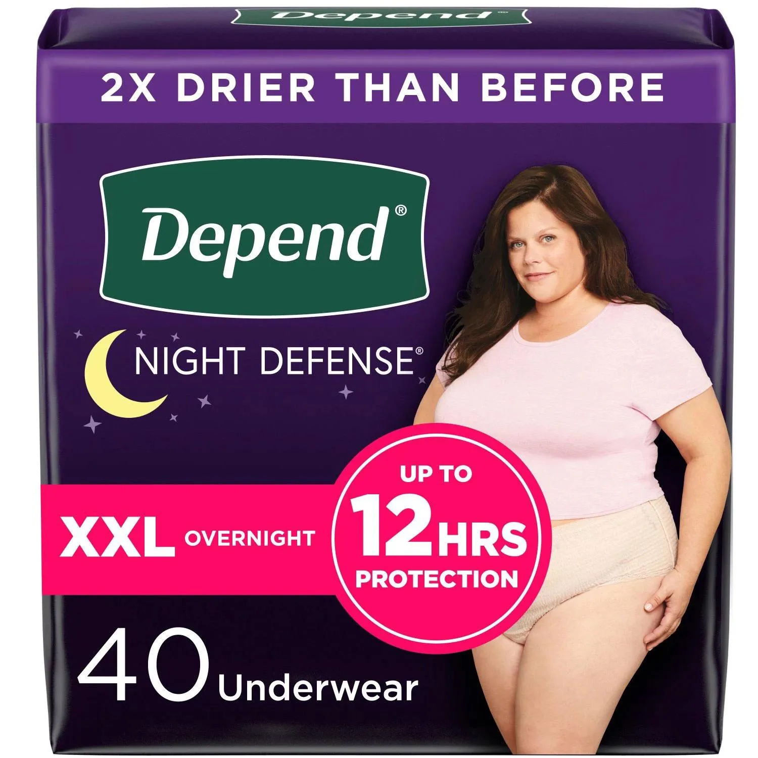 Depend Night Defense Adult Incontinence Underwear for Women - Choose Your Size