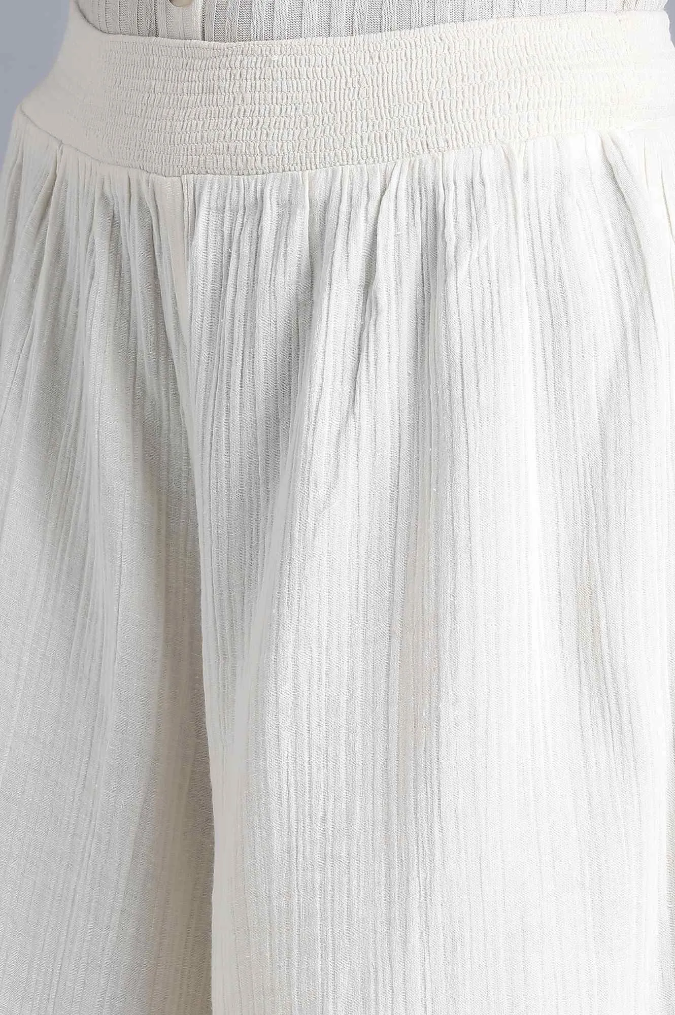 Ecru Flared Pants