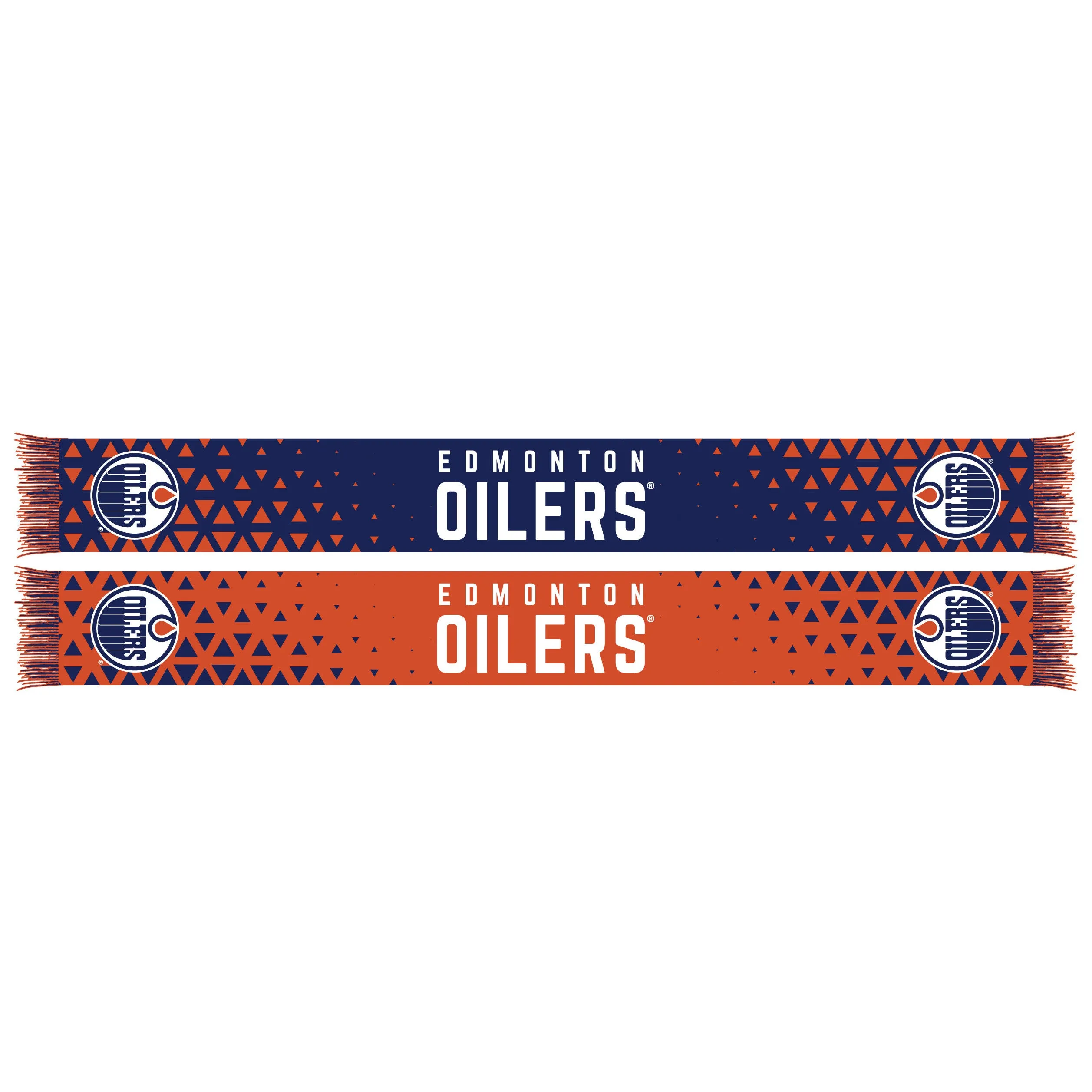 Edmonton Oilers Blue & Orange Pattern Scarf
