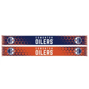Edmonton Oilers Blue & Orange Pattern Scarf