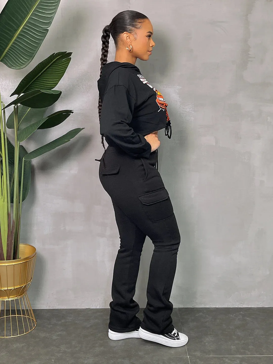 FLEECE STACKED CARGO (W)