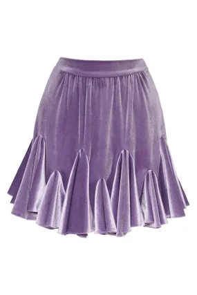 FRV Lilac velvet mini skirt - Catanzaro