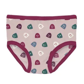 Girl's Print Bamboo Underwear - Baby Rose Happy Gumdrops