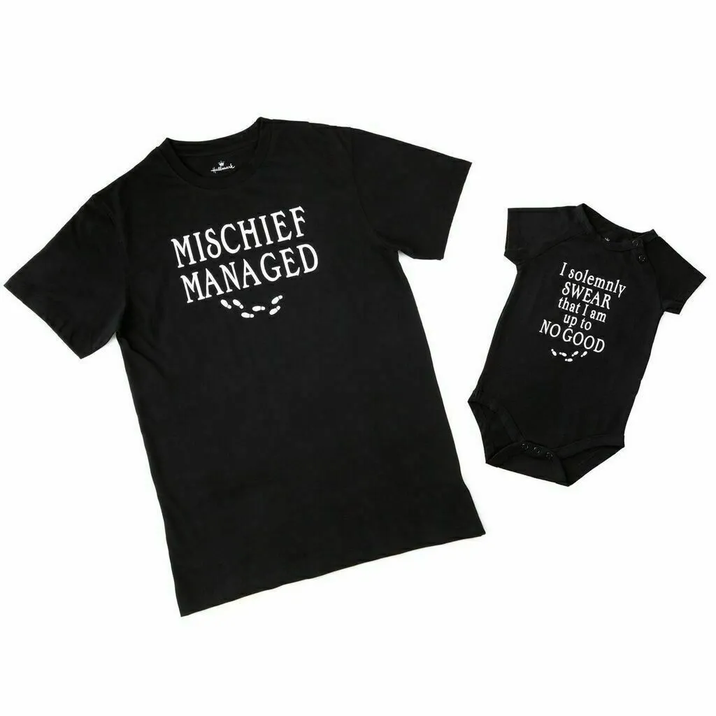 Harry Potter Mischief Managed T-Shirt and Bodysuit Set S/ 0–6 Months