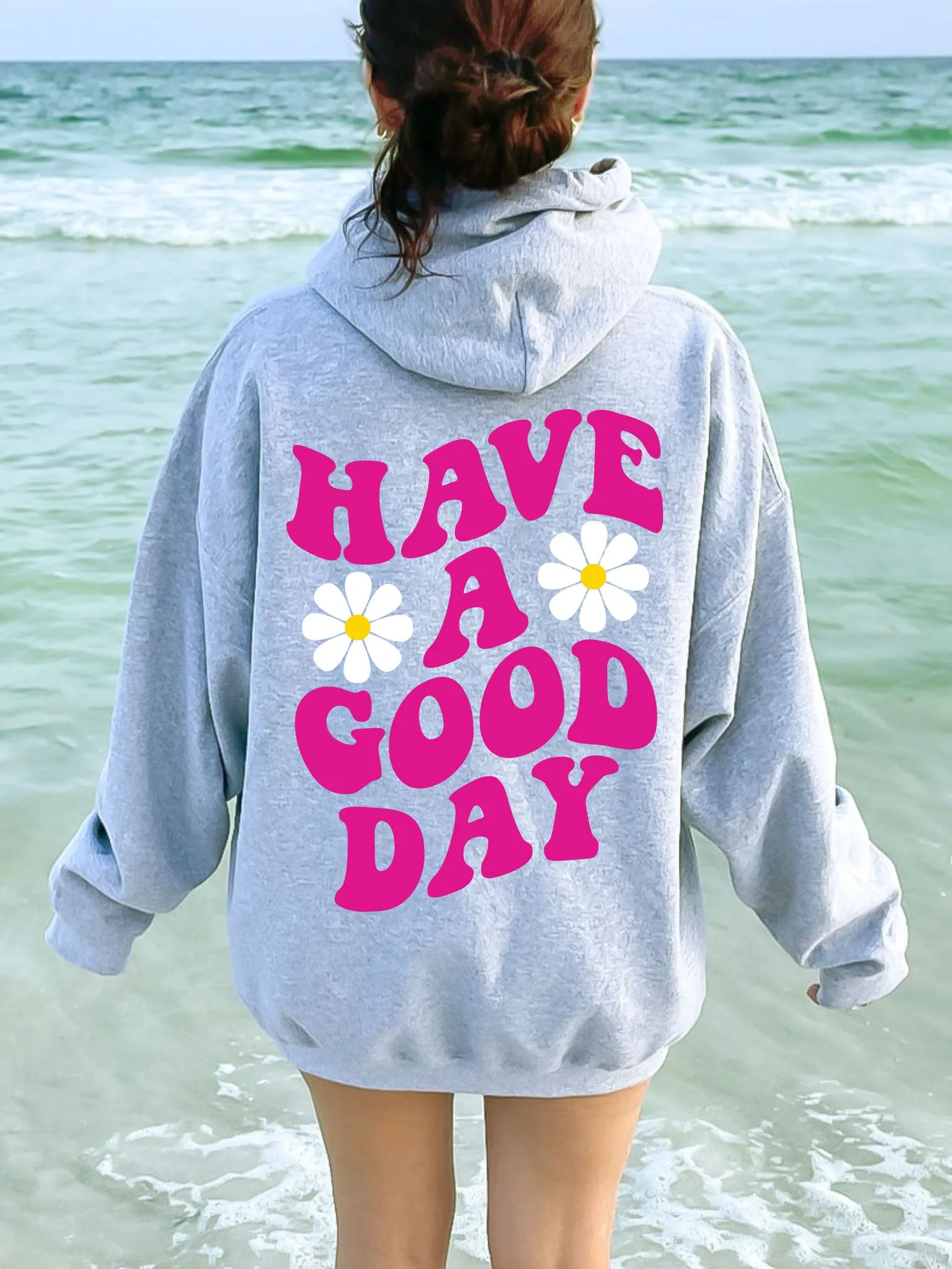 Have A Good Day Hoodie - Pink Ink