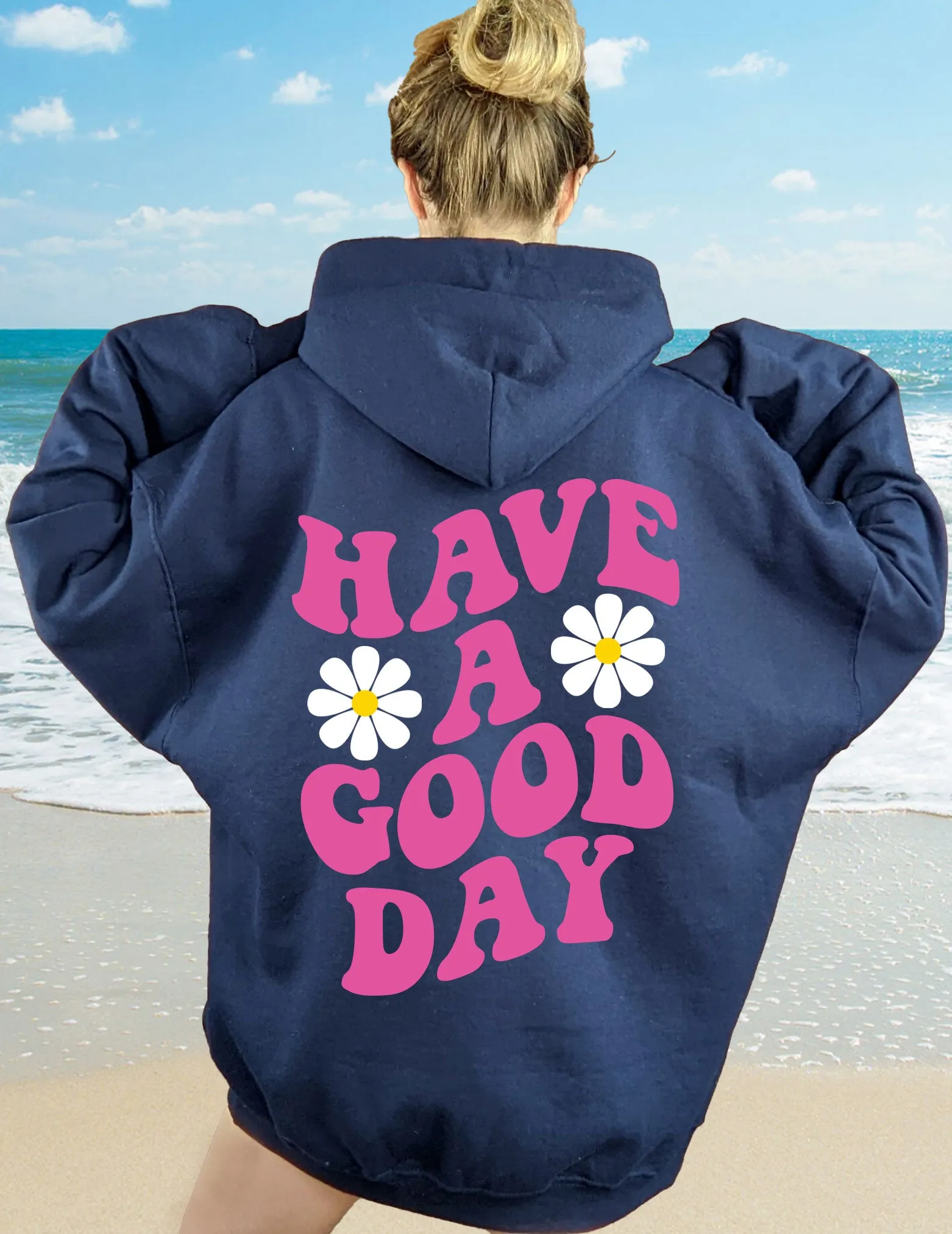 Have A Good Day Hoodie - Pink Ink