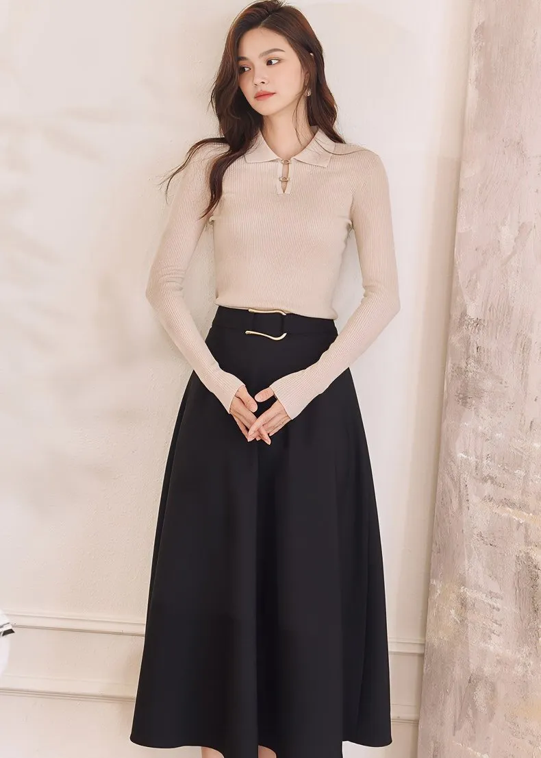 HIGH WAIST DRAPED SKIRT