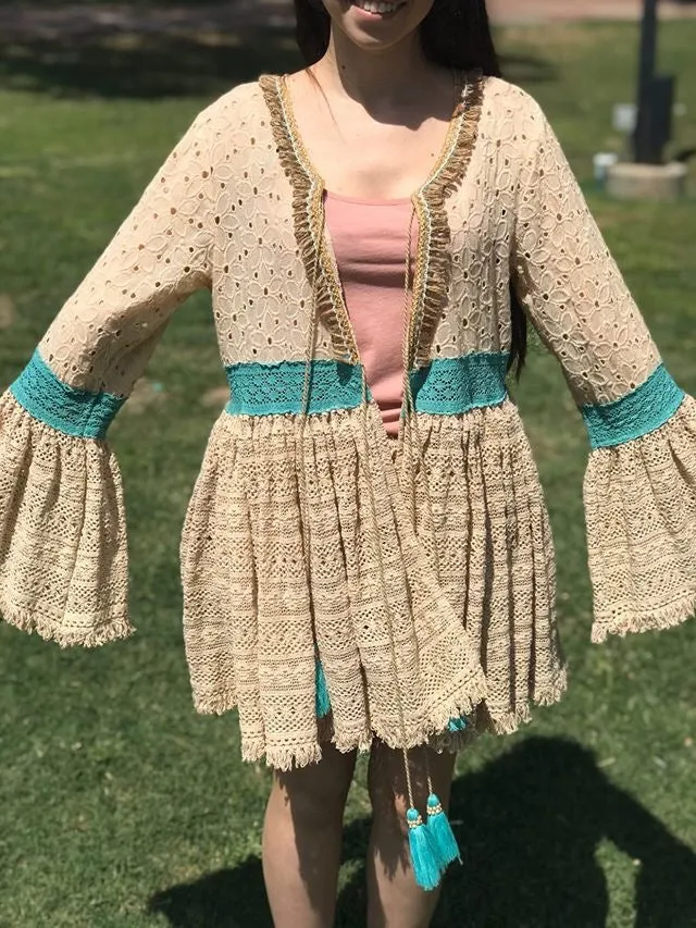 Janice Lace Eyelet Kimono