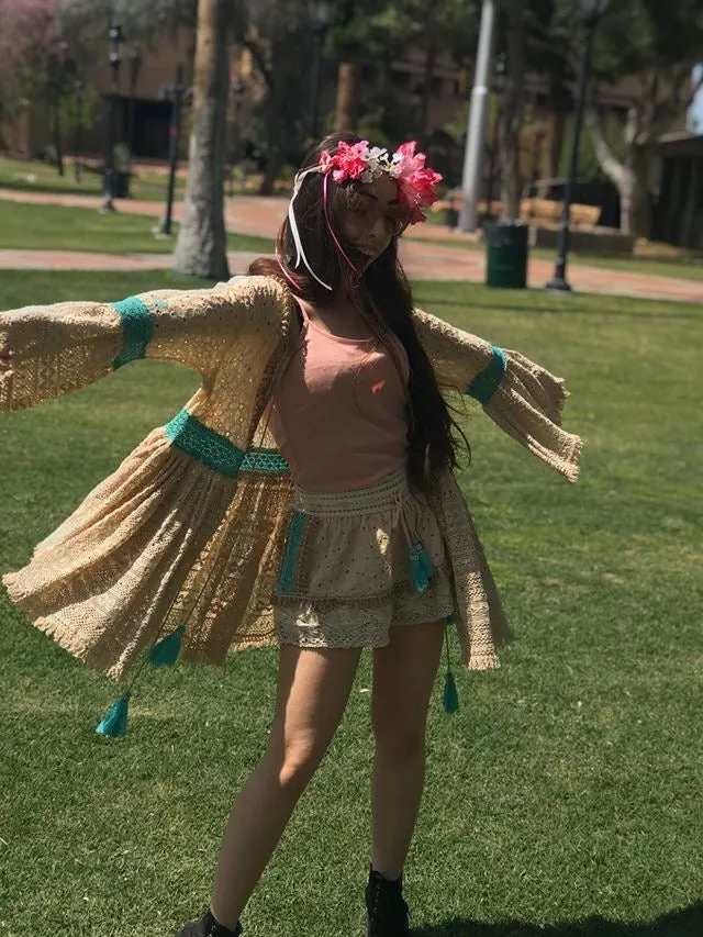 Janice Lace Eyelet Kimono