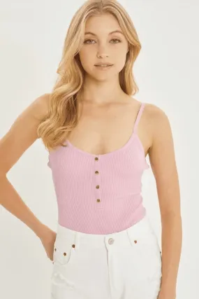 Knit solid sleeveless bodysuit