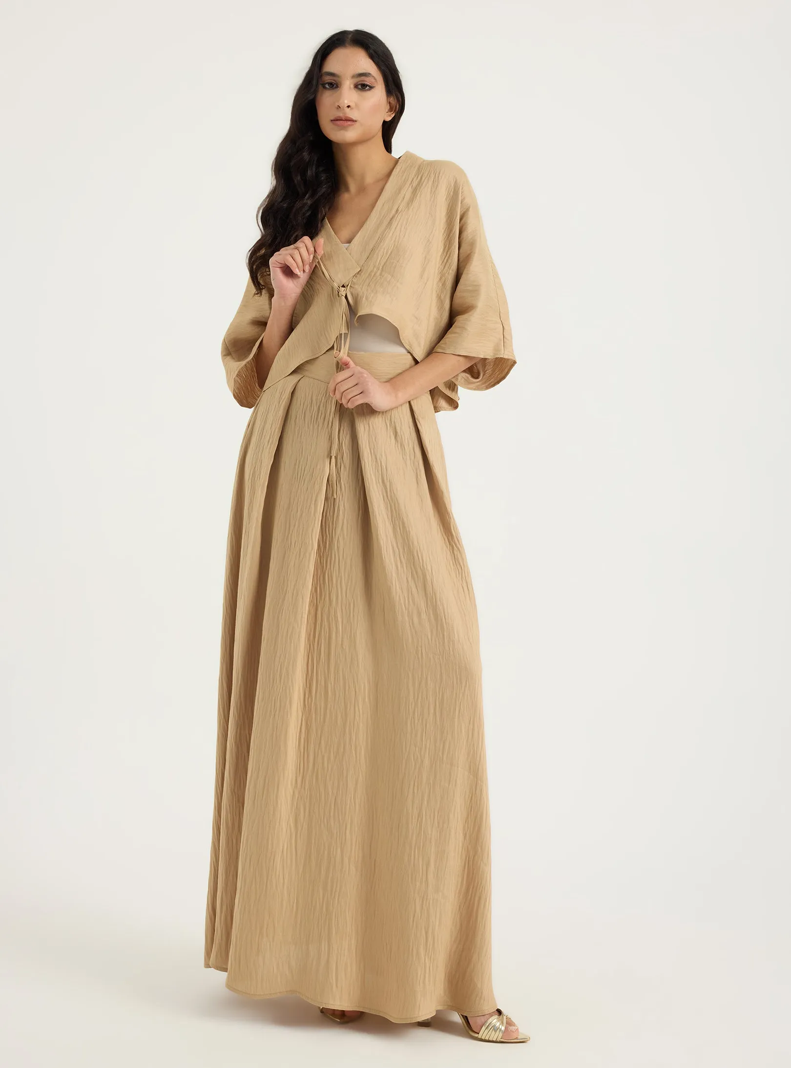 Linen Viscose Jacket & Skirt Set