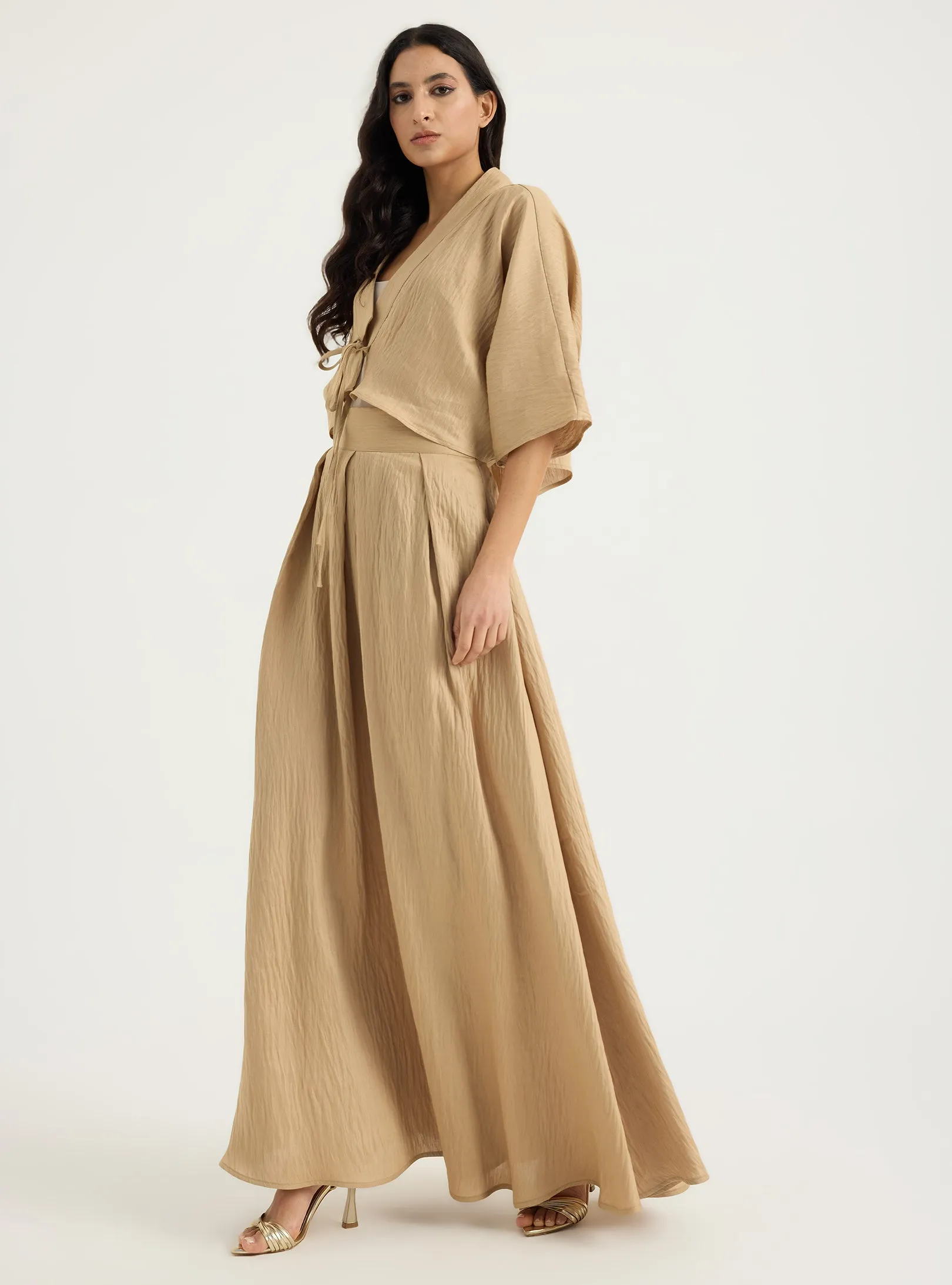 Linen Viscose Jacket & Skirt Set