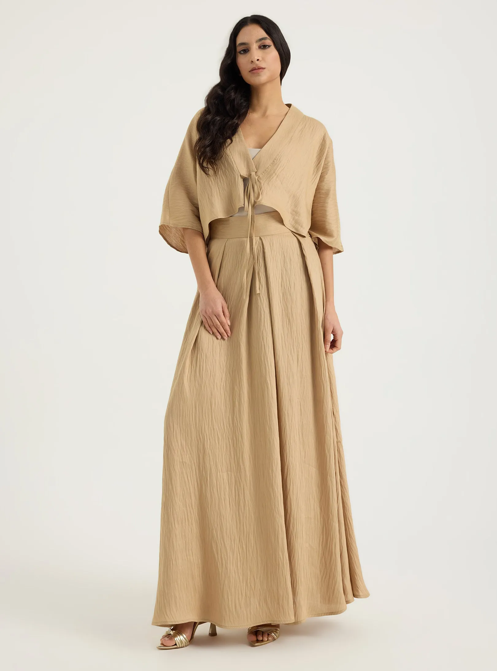 Linen Viscose Jacket & Skirt Set