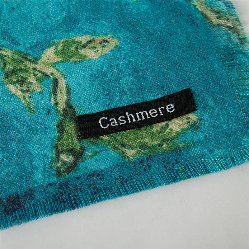 Luxe Cashmere Sakura Painting Scarves