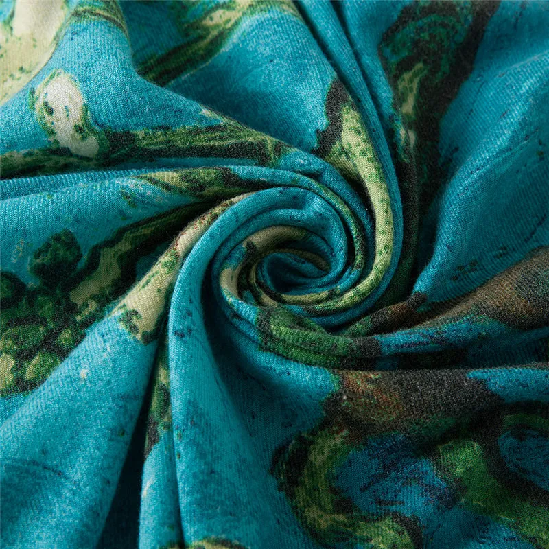 Luxe Cashmere Sakura Painting Scarves