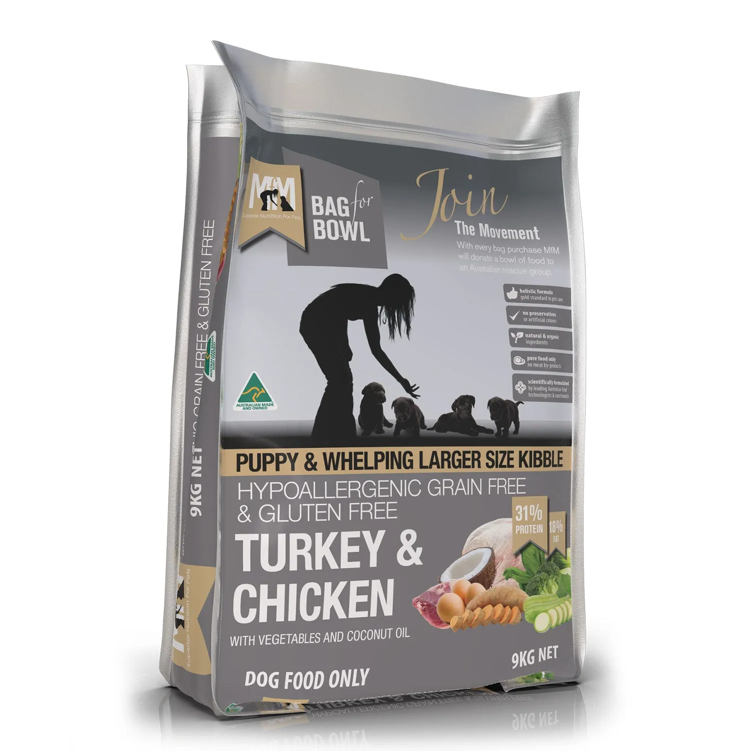 Meals for Mutts Grain Free Turkey & Chicken Puppy Dry Dog Food