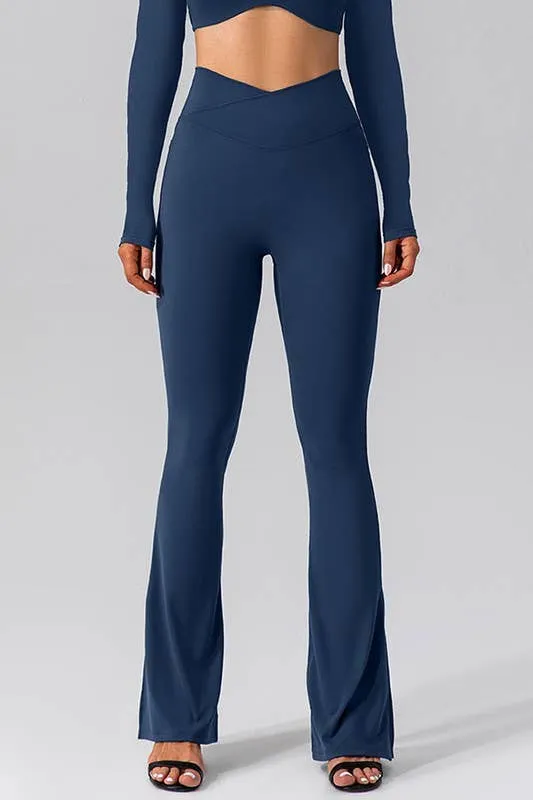 Navy Flared Leggings