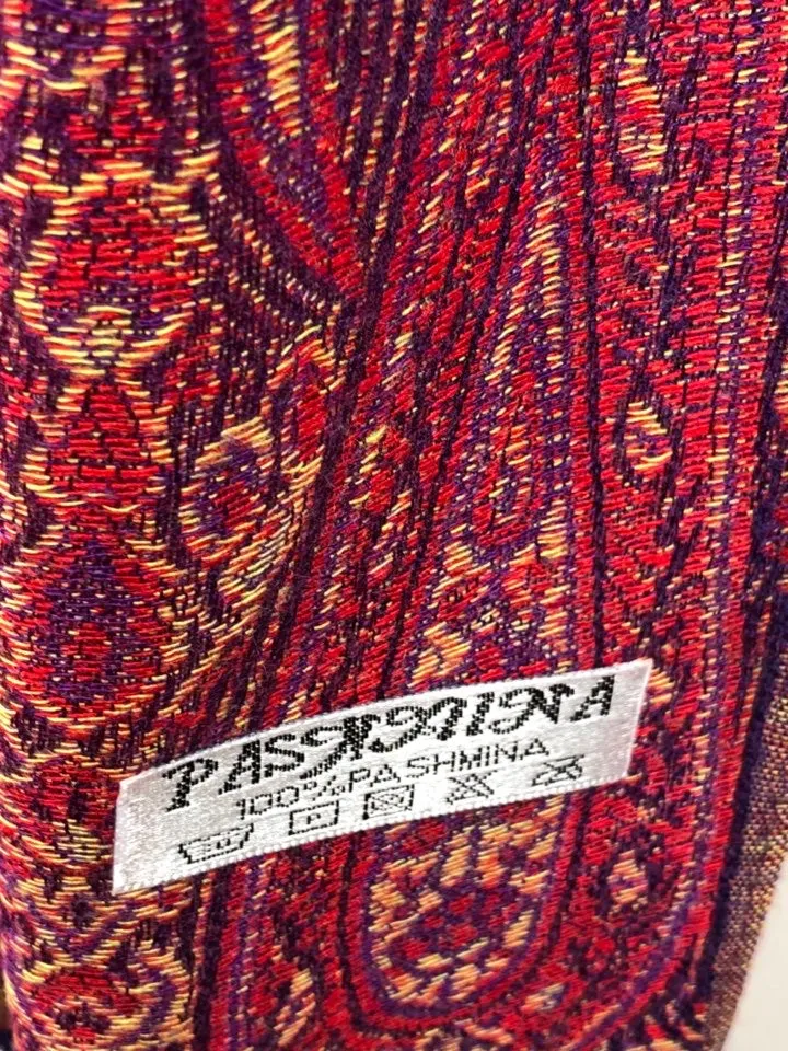 Paisley Pattern Rainbow Pashmina Scarf/Shawl