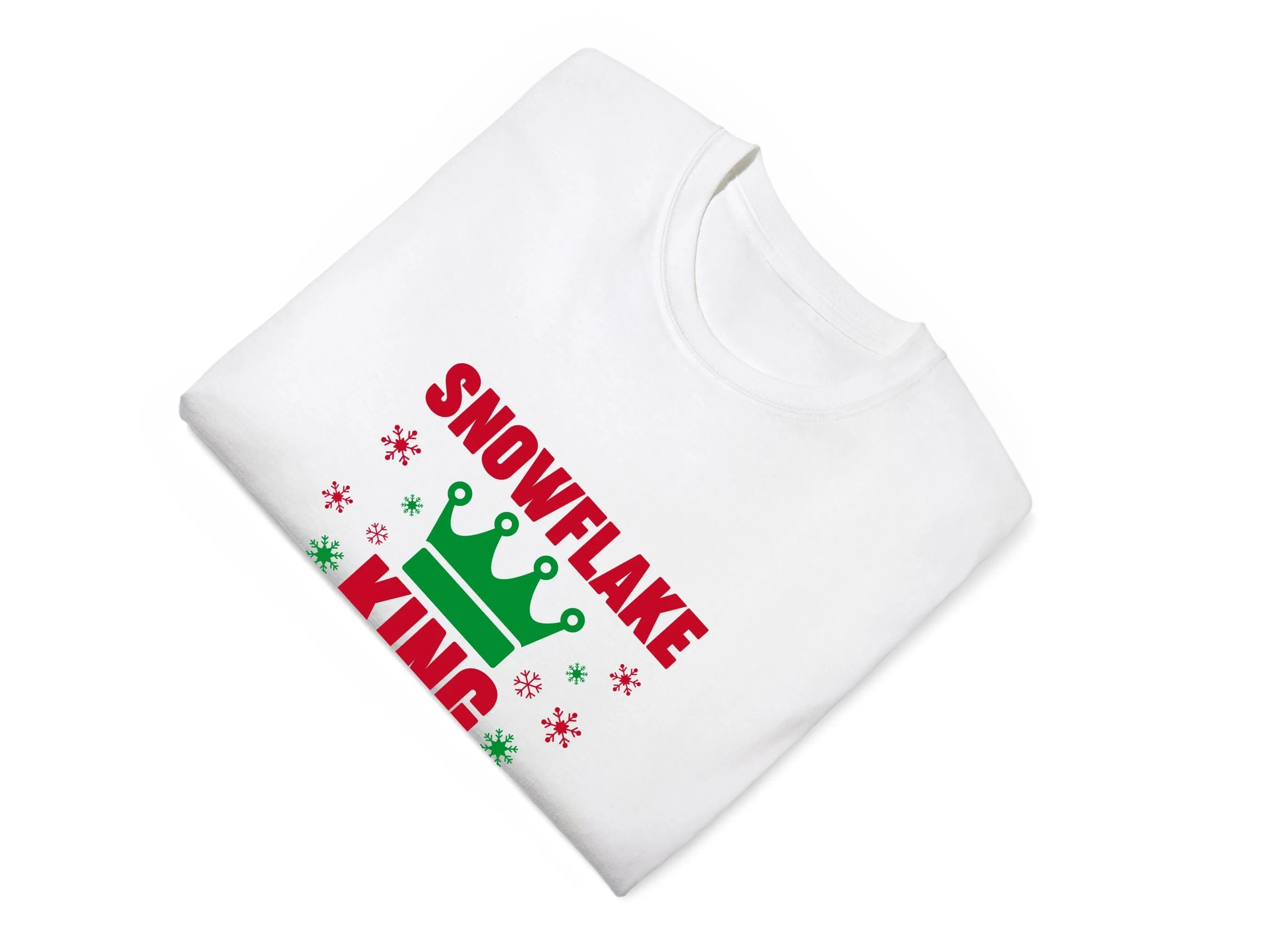 Personalized Name Baby Boys Christmas Bodysuit Gift with 'Snowflake King'