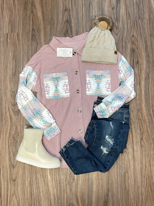 Pink Toltec Shacket