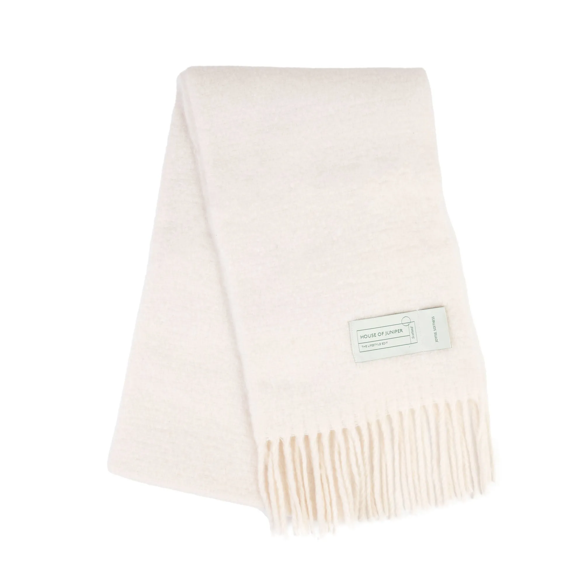 Plain Blanket Scarf Winter White