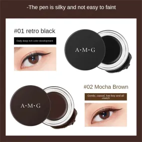 Quick-Dry Waterproof Eyeliner - Sweatproof Eye Makeup in Retro Black & Mocha Brown