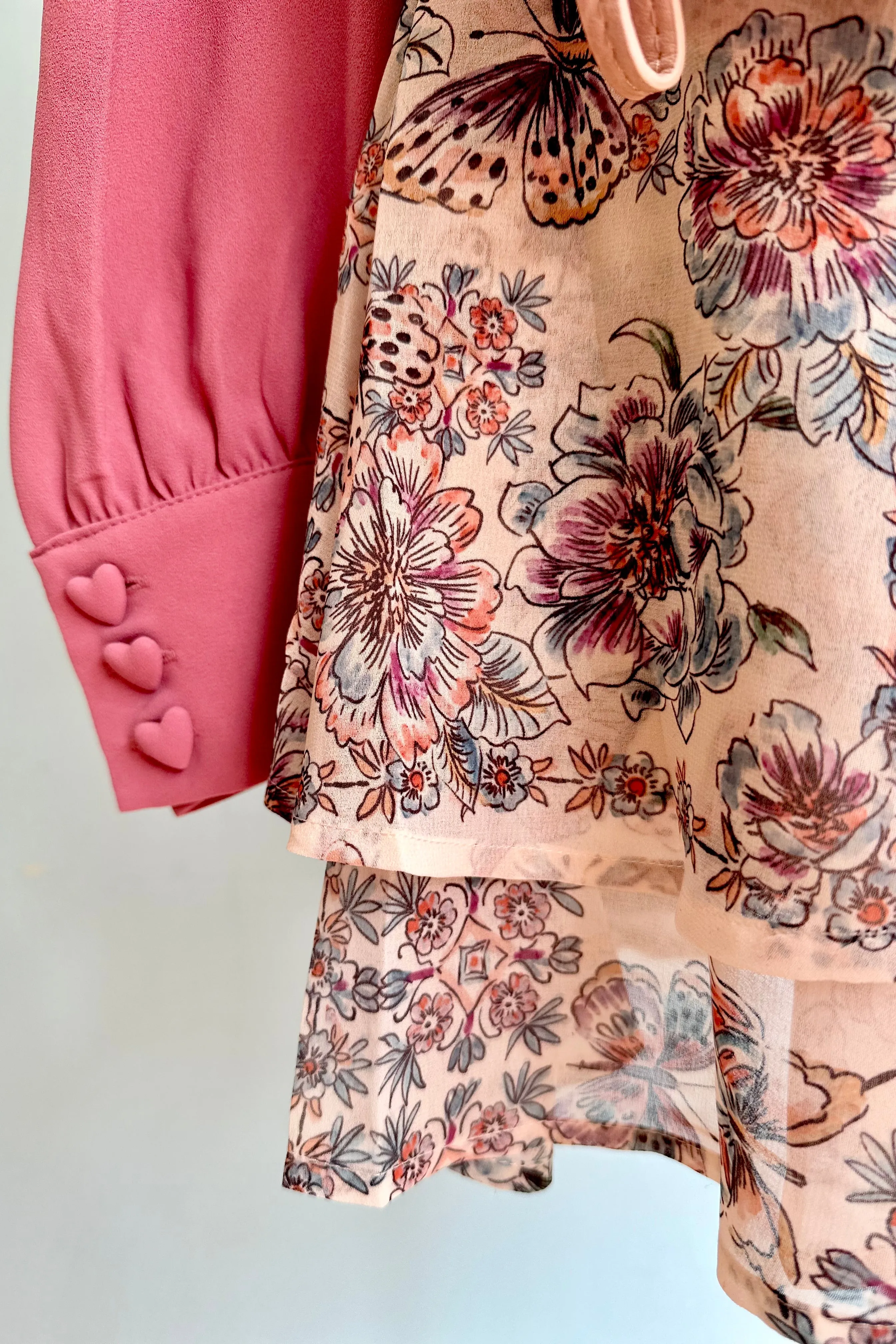 Ruffled Butterfly Print Mini Skirt by Molly Bracken